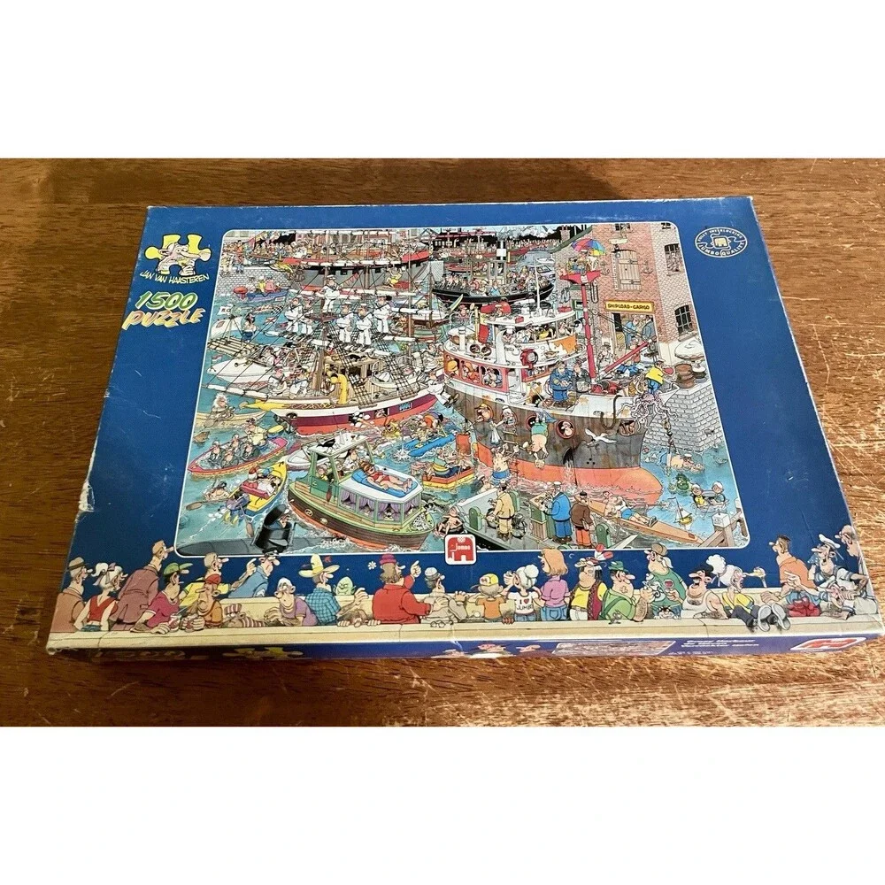Jumbo Jan Van Haasteren 1500 Jigsaw Puzzle Crazy Harbour 90 cm x 60 cm Complete
